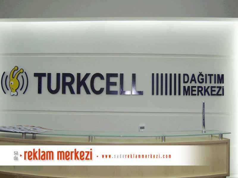 Turkcell Dağıtım Merkezi, kutu harf tabela.