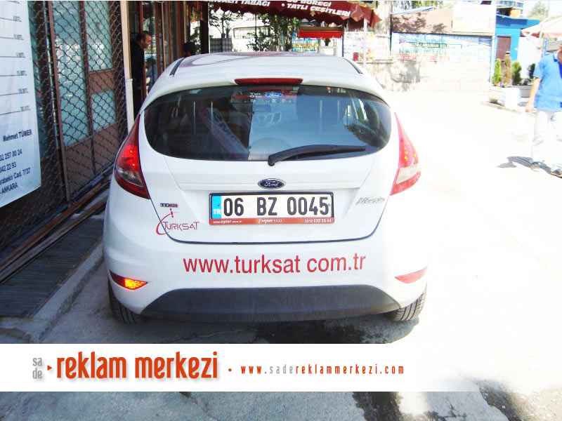 Türksat Uydu Servisleri  Fiesta Marka Araç Kaplama Arka Görünüm