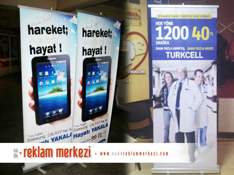 Roll banner Turkcell Ayaklı Branda Afiş 
