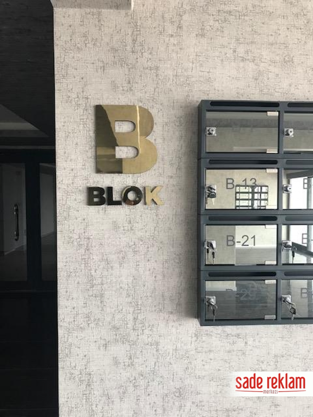 A Blok yazıları-B Blok yazıları-kabartma site ve blok isimleri-blok kabartma yazısı-site blok isimleri-altın rengi blok isimleri