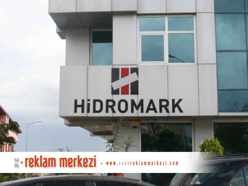 HidroMark dış mekan kabartma harf tabelasından bir örnek görünüm