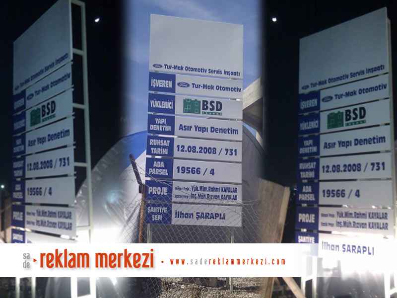 Bsd İnşaat Tabelası Görüntüsüdür