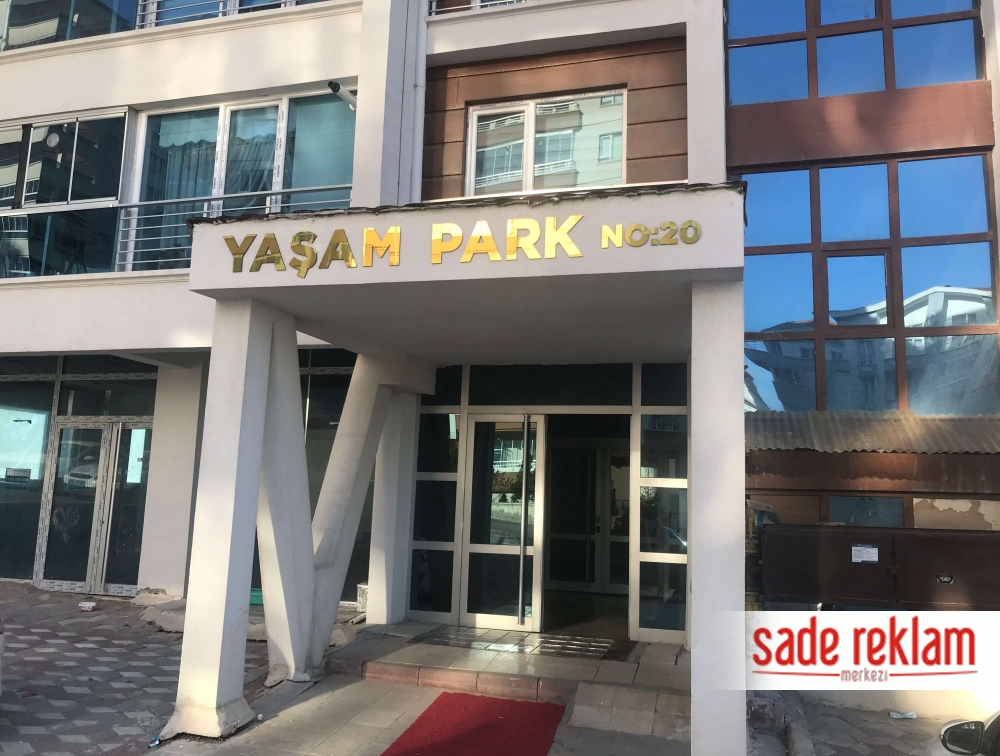 gold kabartma yazı-apartman isim yazısı-apartman giriş yazısı-apartman tabelası-bina giriş tabelası-site tabelası-site isim yazı