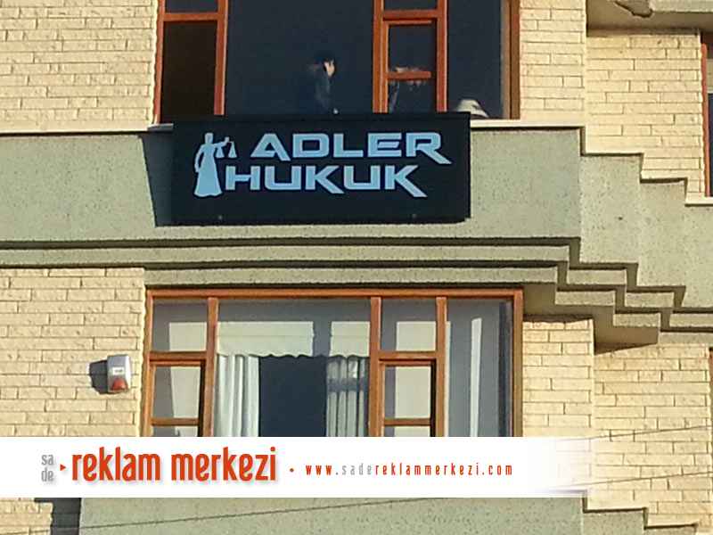 konpozit zeminli alüminyum  dekotalı harf kesim tabela görünüm