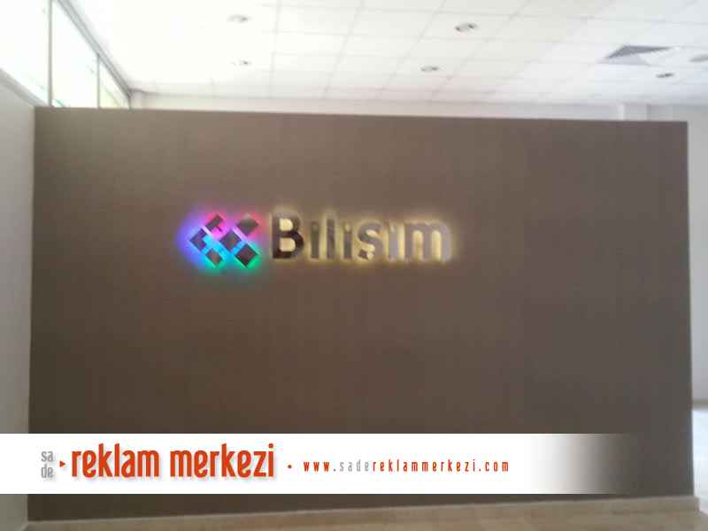 Rgb Led Işıklı Krom Kutu Harf