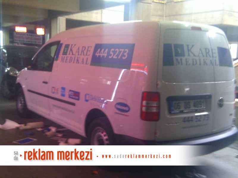 Kare medikal Caddy servis aracı diğer arka  görünüm