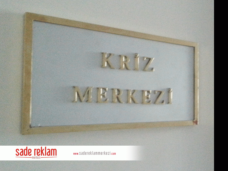 Kriz merkezi kapı tabela