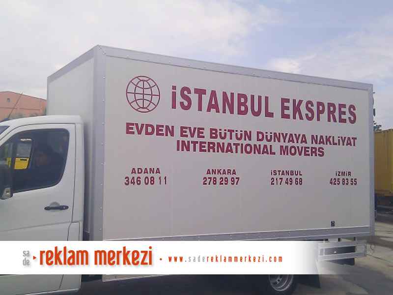 İstanbul express  Logolu Kamyonet Araç Yan Görüntüsü