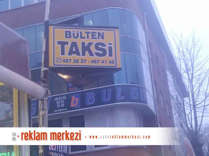 Bülten Taksi Işıklı Tabela Görüntüsüdür