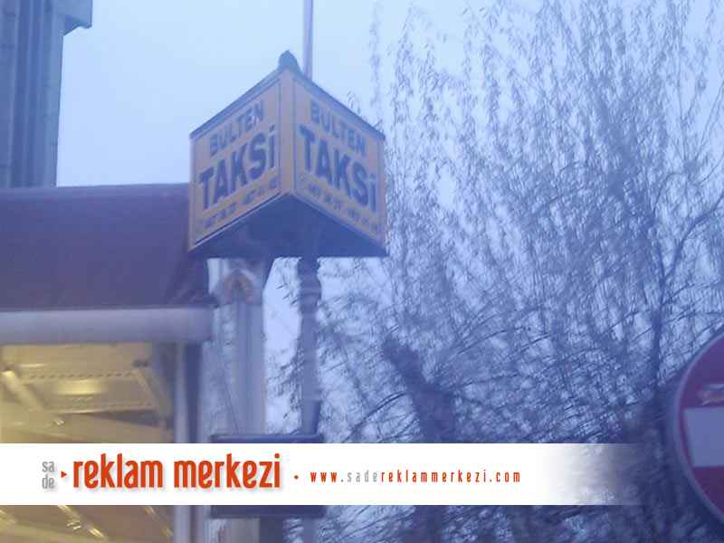 Bülten Taksi Işıklı Tabela  Yan Görüntüsüdür