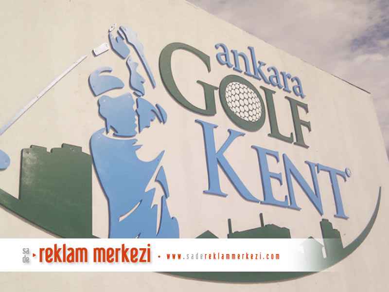 Golf Kent duvar üzeri kabatma dekota  harf tabela 
