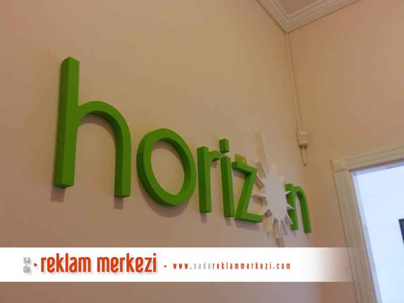 köpük harf horizon logo imalat