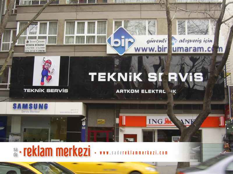 Sonraki Görünüm Teknik Servis Pleksi Kutu Harfli Cephe Tabelası