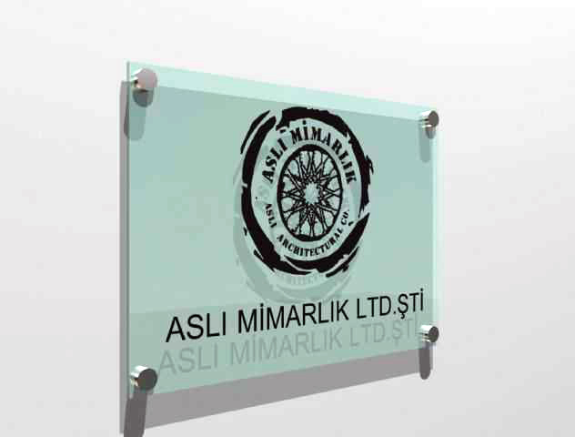 Aslı Mimarlık Pleksi Kapı Tabelası