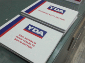 YDA inşaat ziyaretçi kart kutusu ve ziyaretçi defteri