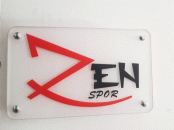 Zen  spor  pleksi kapı tabelası