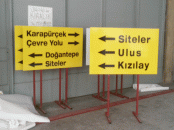 Enam inşaat Yol Çalışması Yönlendirme Levhası