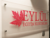 Eylül  Kurumları Pleksi kapı tabelası