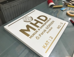 MHD hukuk bürosu  kapı tabelası