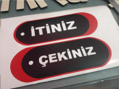 İtiniz Çekiniz yazısı